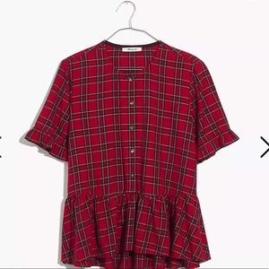 Madewell Studio Ruffle-Hem Top